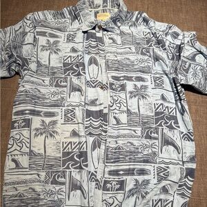 Quiksilver Black and White Patterned Shirt